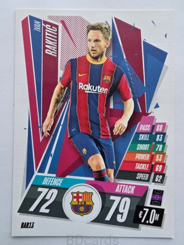 2020-21 Topps Match Attax Ivan Rakitic Fc Barcelona /A