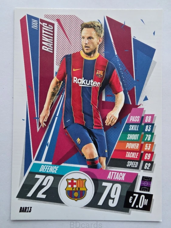 2020-21 Topps Match Attax Ivan Rakitic Fc Barcelona /A