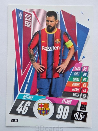 2020-21 Topps Match Attax Lionel Messi Fc Barcelona /A