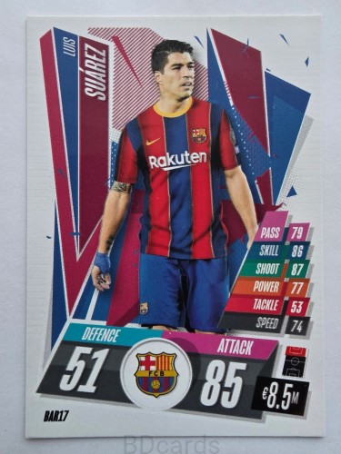 2020-21 Topps Match Attax Luis Suarez Fc Barcelona /A