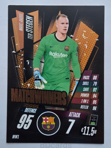 2020-21 Topps Match Attax Ter Stegen Fc Barcelona Matchwinner /A