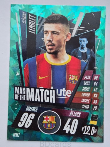 2020-21 Topps Match Attax Clement Lenglet Fc Barcelona Man of the Match /A