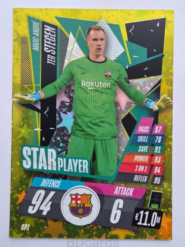 2020-21 Topps Match Attax Ter Stegen Fc Barcelona Star Player /A