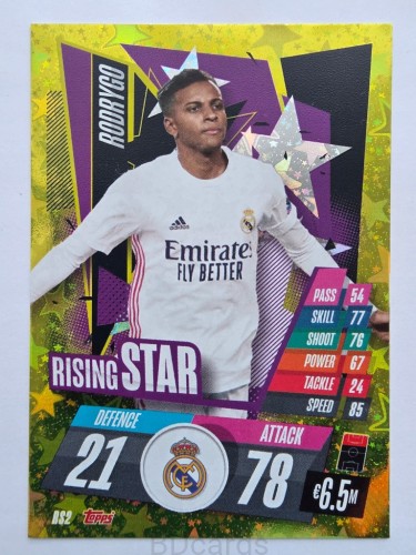 2020-21 Topps Match Attax Rodrygo Real Madryt Rising Star /A