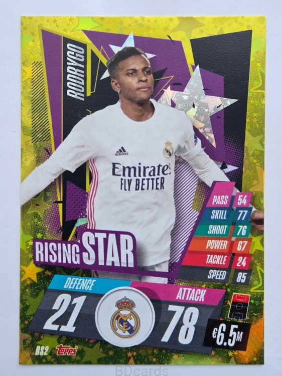 2020-21 Topps Match Attax Rodrygo Real Madryt Rising Star /A