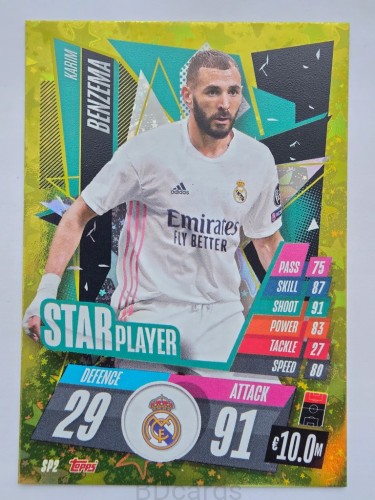 2020-21 Topps Match Attax Karim Benzema Real Madryt Star Player /A