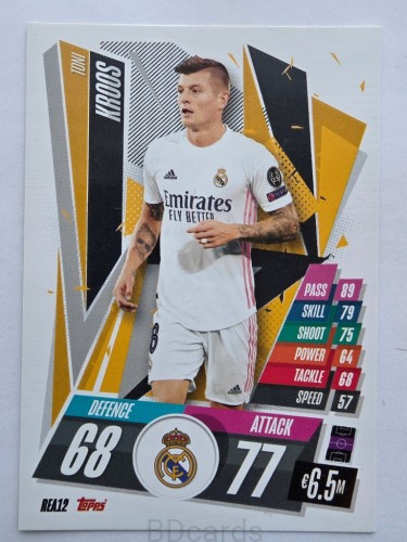 2020-21 Topps Match Attax Toni Kroos Real Madryt /A