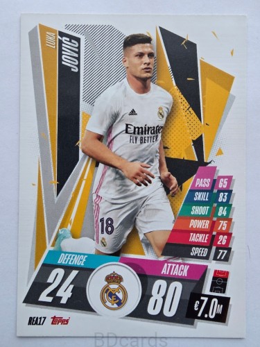 2020-21 Topps Match Attax Luka Jović Real Madryt /A