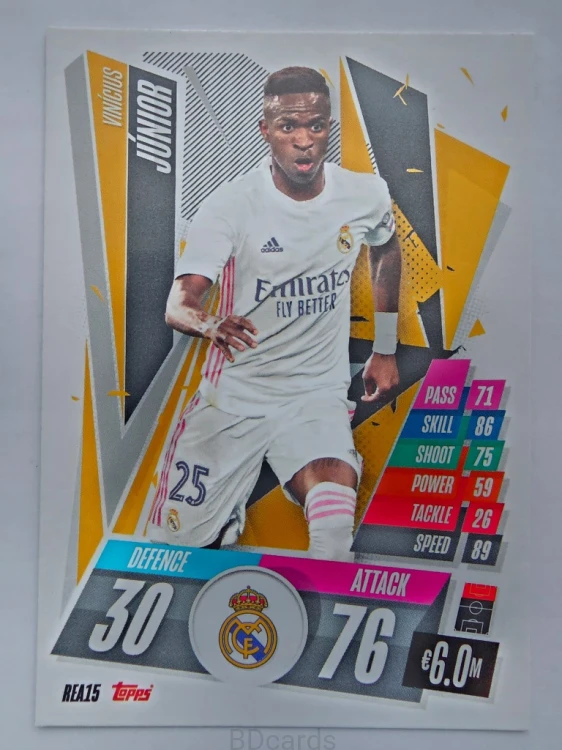 2020-21 Topps Match Attax Vinicius Jr Real Madryt /A