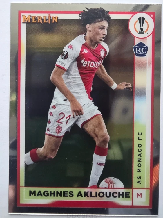 2022-23 Topps Merlin Chrome Maghnes Akliouche AS Monaco /A