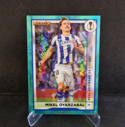 2022-23 Topps Chrome Merlin Aqua Prism Oyarzabal Real S /AU4