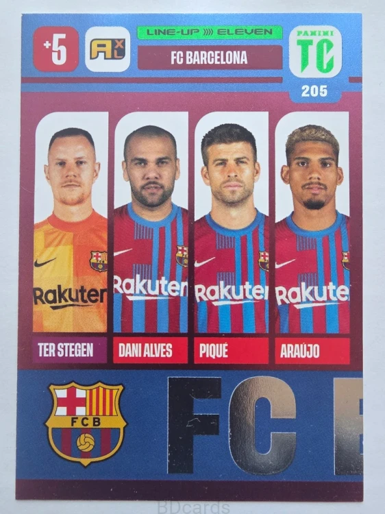 2022 Panini Top Class Line-up Eleven Fc Barcelona /F