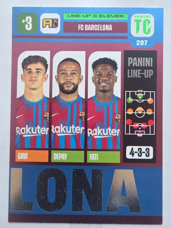 2022 Panini Top Class Line-up Eleven Fc Barcelona /F