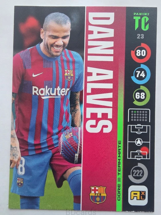 2022 Panini Top Class Dani Alves FC Barcelona /F