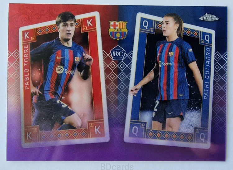 2022-23 Topps Set Chrome Torres / Guijaro FC Barcelona /AU15