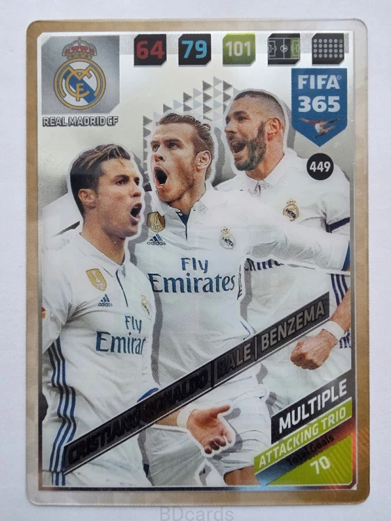 2018 Panini Fifa 365 Ronaldo Benzema Bale Real Madryt Multiple /A96