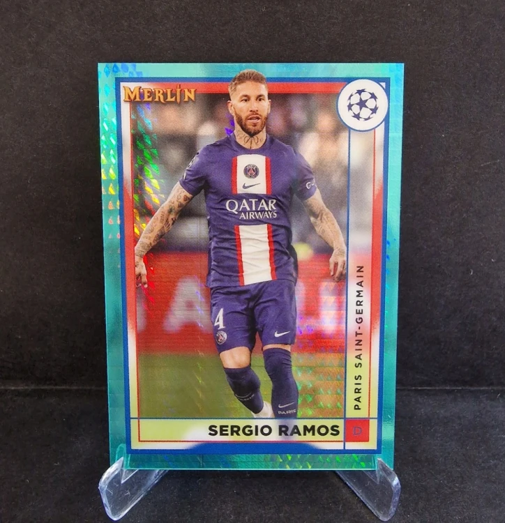 2022-23 Topps Chrome Merlin Aqua Prism Ramos PSG /AU3