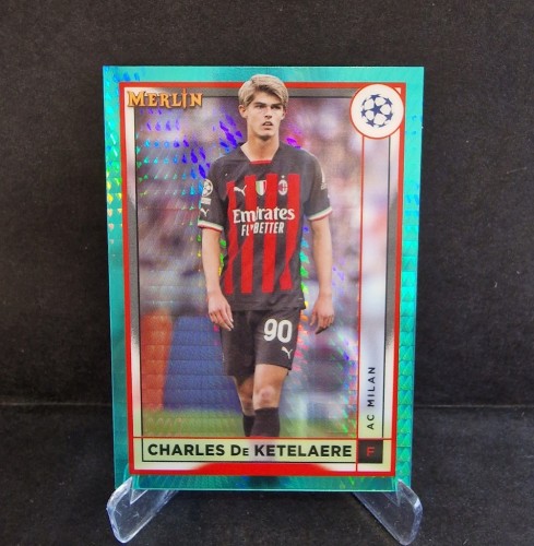 2022-23 Topps Chrome Merlin Aqua Prism Ketelaere AC Milan /AU3