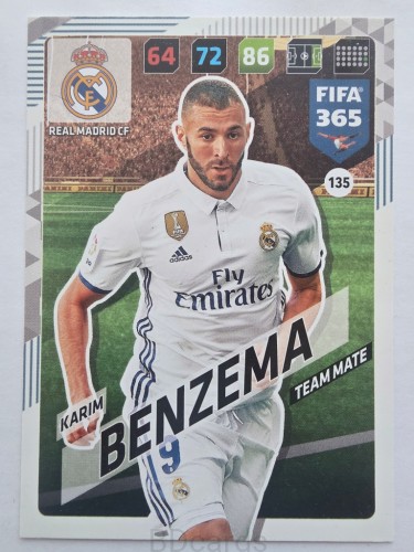 2018 Panini Fifa 365 Karim Benzema Real Madryt /F