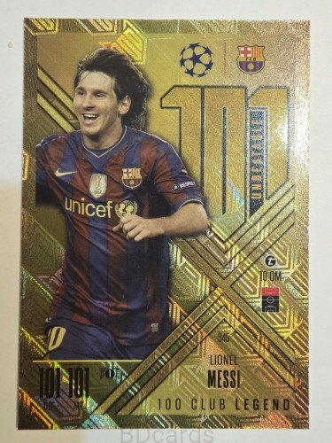 2024-25 Topps Match Attax Messi Fc Barcelona 100 Club Legend Limited /A48