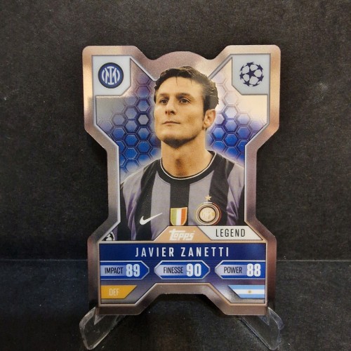 2024-25 Topps Match Attax Extra Javier Zanetti Inter Chrome /N17