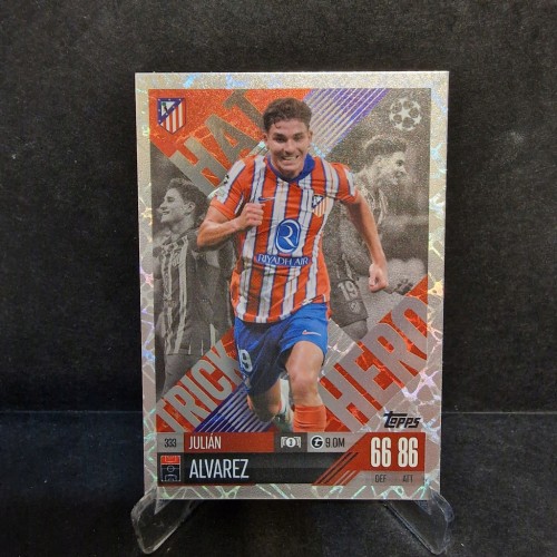 2024-25 Topps Match Attax Extra Julian Alvarez Atletico Hat-Trick /N18