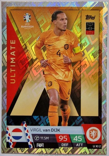 2024 Topps Euro Virgil Van Dijk Holandia Ultimate U XI 2 /TE1