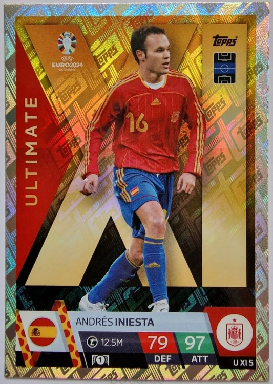 TE2 Iniesta Hiszpania Ultimate U XI 5 Topps Euro 2024