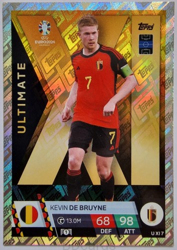 TE3 De Bruyne Belgia Ultimate U XI 7 Topps Euro 2024