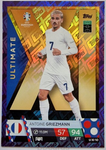 TE4 Griezmann Francja Ultimate U XI 10 Purple Topps Euro 2024
