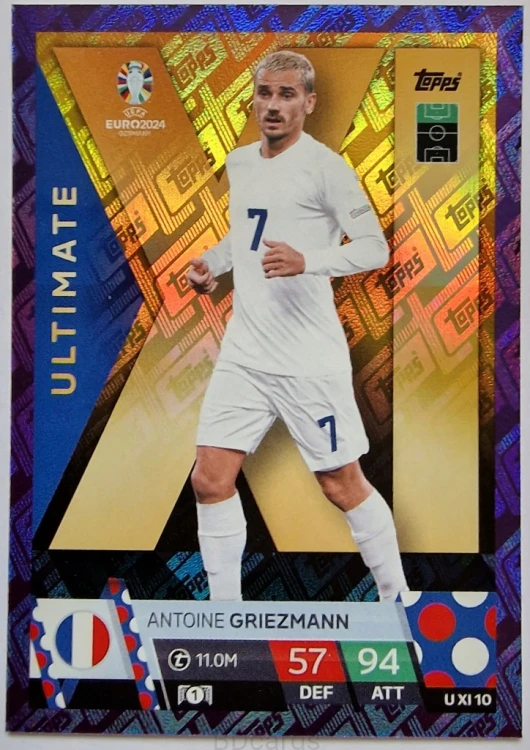 TE4 Griezmann Francja Ultimate U XI 10 Purple Topps Euro 2024