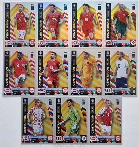 2024 Topps Euro Zestaw 11 Kart Centurion Modrić Pepe Courtois /ZY