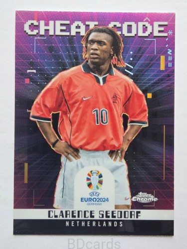 2024 Topps Chrome Euro Cheat Code Clarence Seedorf Holandia /B