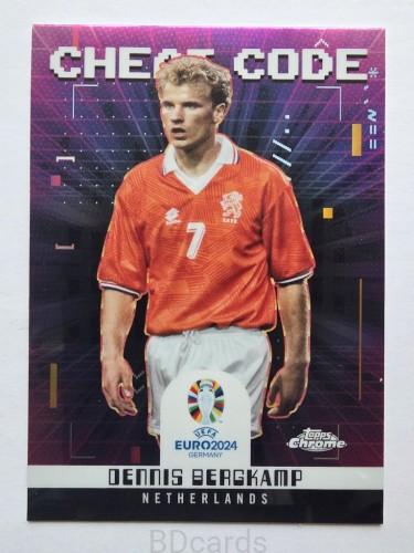 2024 Topps Chrome Euro Cheat Code Dennis Bergkamp Holandia /B