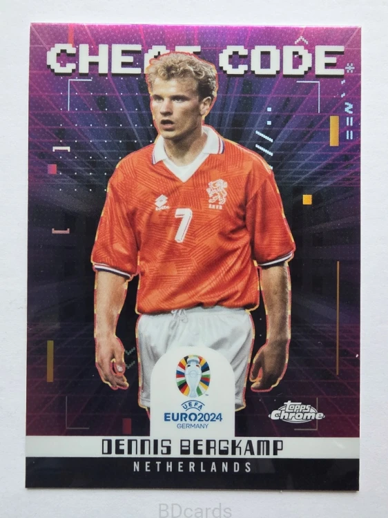 2024 Topps Chrome Euro Cheat Code Dennis Bergkamp Holandia /B