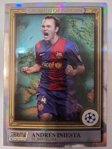 2022-23 Topps Stadium Chrome Andres Iniesta Fc Barcelona Legends /A