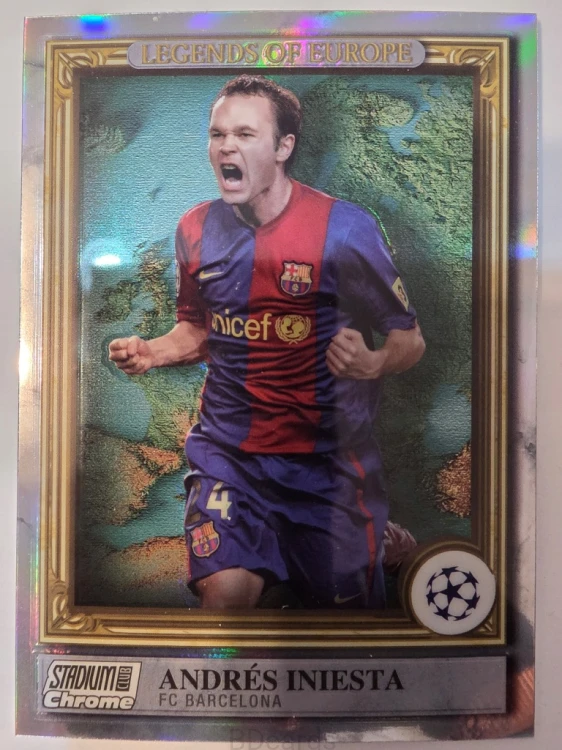 2022-23 Topps Stadium Chrome Andres Iniesta Fc Barcelona Legends /A