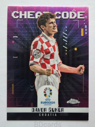 2024 Topps Chrome Euro Cheat Code Davor Suker Chorwacja /B