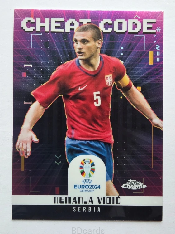 2024 Topps Chrome Euro Cheat Code Nemanja Vidić Serbia /B