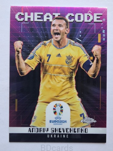 2024 Topps Chrome Euro Cheat Code Adriy Shevchenko Ukraina /B