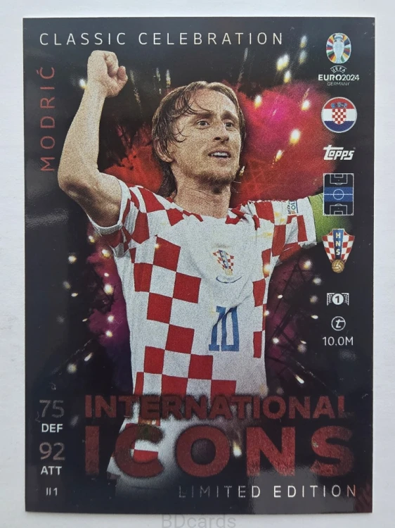 2024 Topps Euro Luka Modrić Chorwacja Limited Edition /F