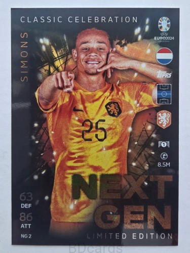 2024 Topps Euro Xavi Simons Holandia Limited Edition /F