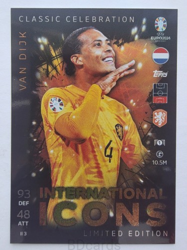 2024 Topps Euro Virgil Van Dijk Holandia Limited Edition /F