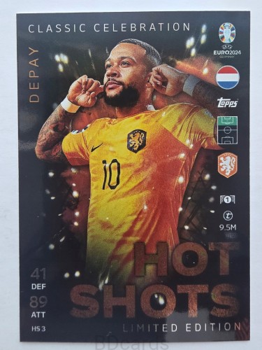 2024 Topps Euro Memphis Depay Holandia Limited Edition /F