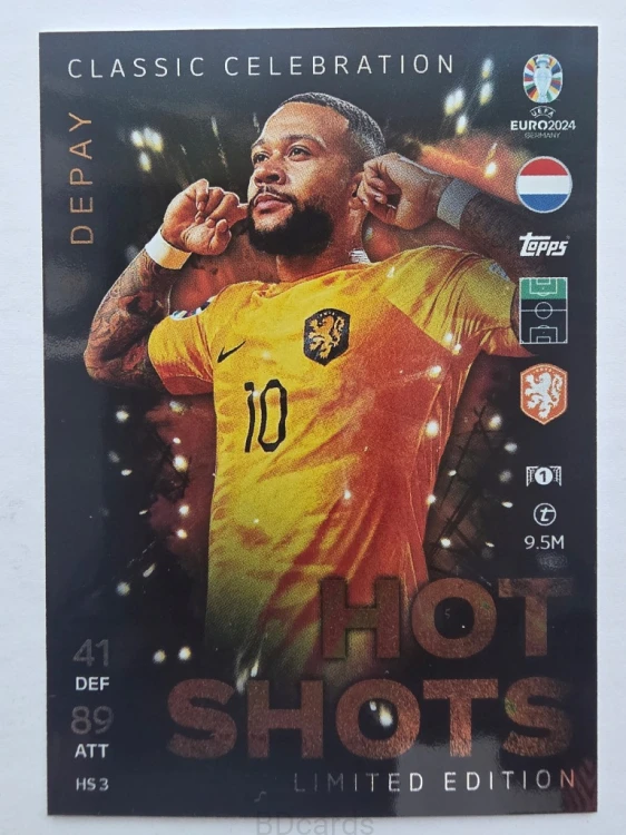 2024 Topps Euro Memphis Depay Holandia Limited Edition /F