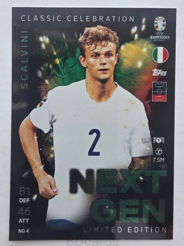 2024 Topps Euro Scalvini Włochy Limited Edition /F