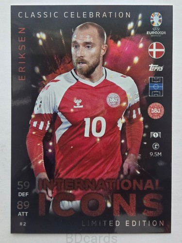 2024 Topps Euro Christian Eriksen Dania Limited Edition /F