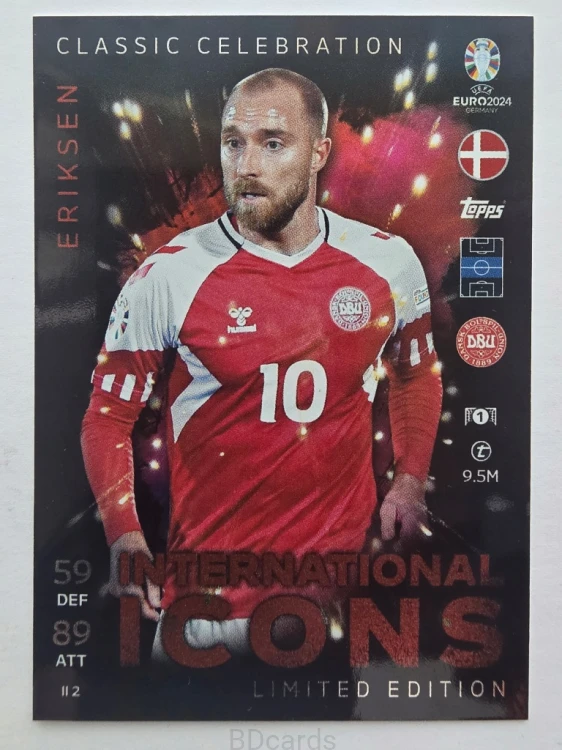 2024 Topps Euro Christian Eriksen Dania Limited Edition /F