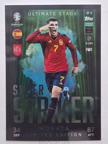 2024 Topps Euro Alvaro Morata Hiszpania Limited Edition /F