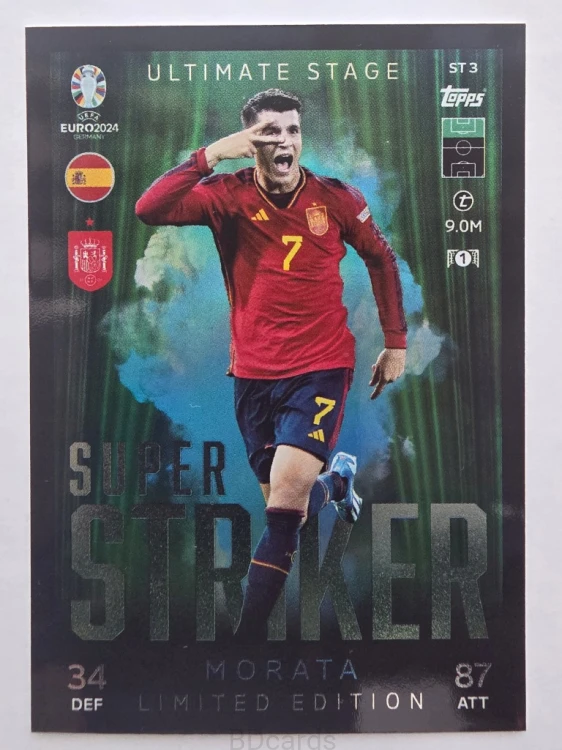 2024 Topps Euro Alvaro Morata Hiszpania Limited Edition /F